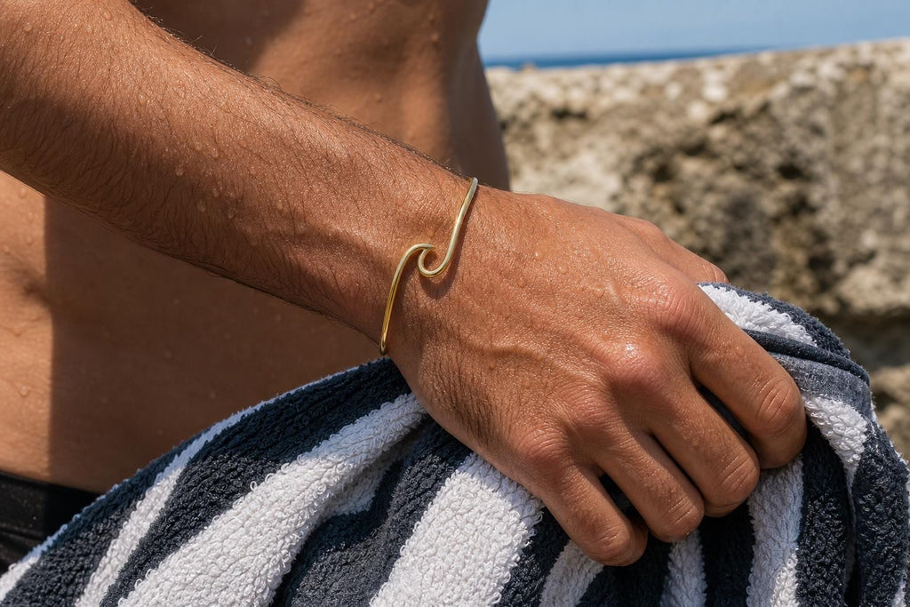 Slim Wave Cuff Bracelet
