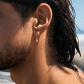 Sea Turtle Gold Vermeil Huggie Earrings
