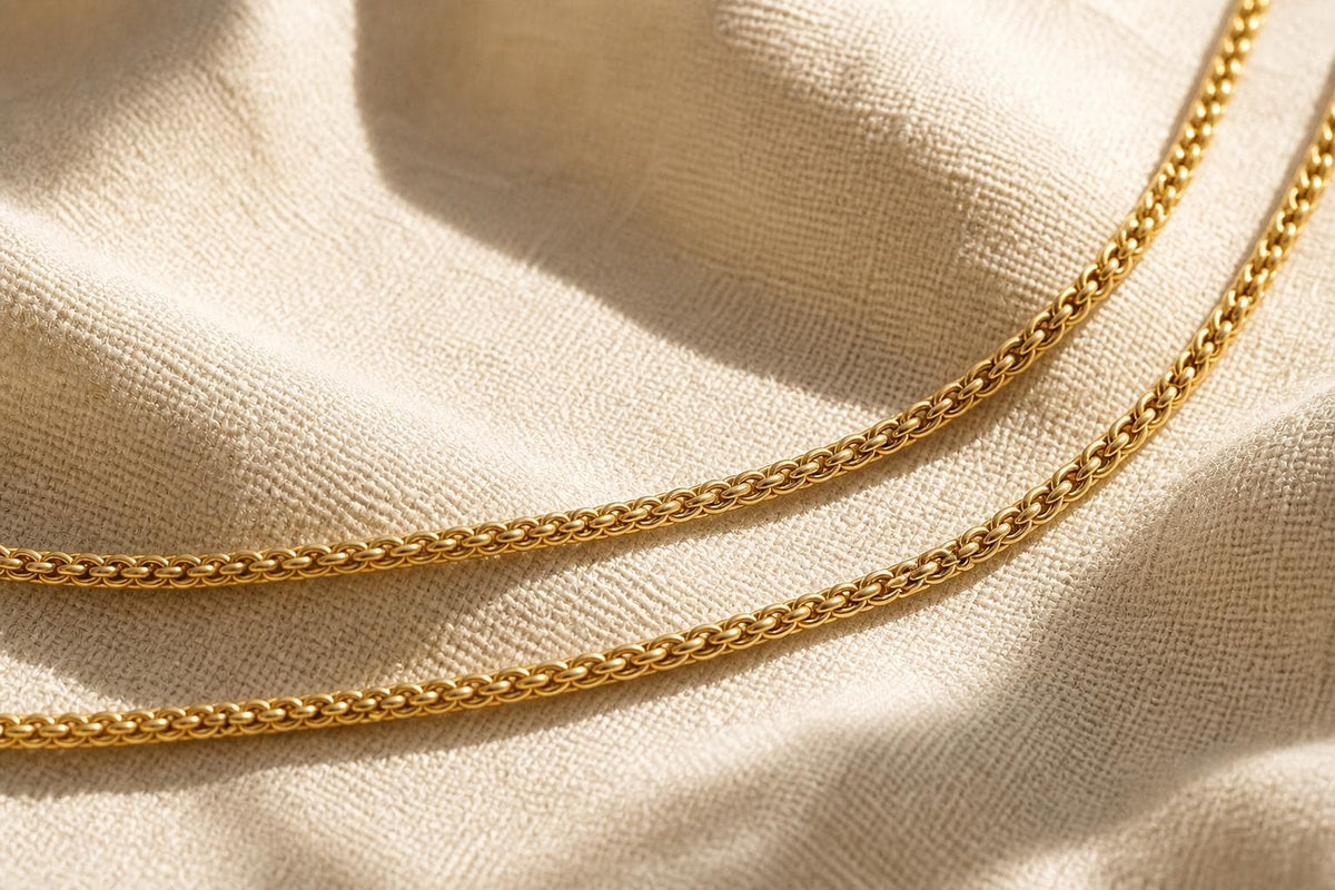 Gold Wheat Chain Necklace