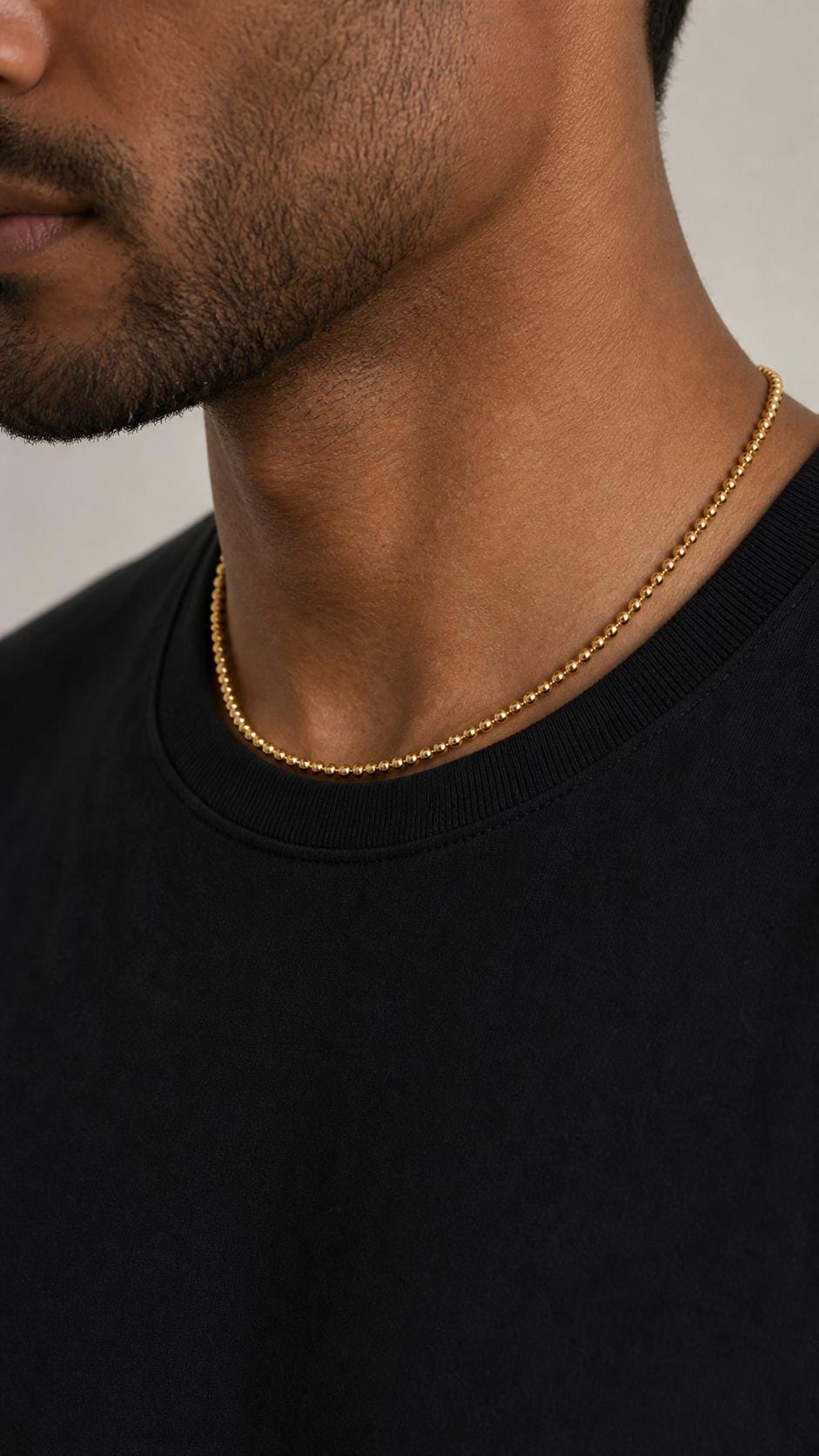 Gold Ball Bead Necklace