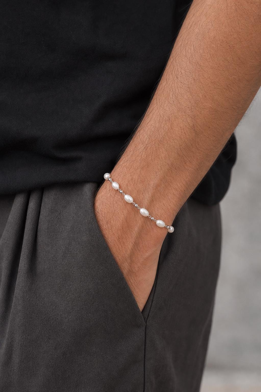 Freshwater Pearl Station Bracelet