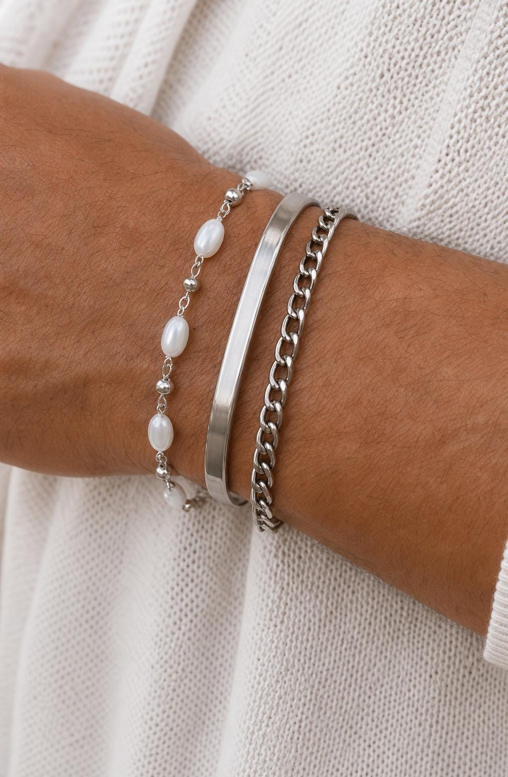 Freshwater Pearl Station Bracelet