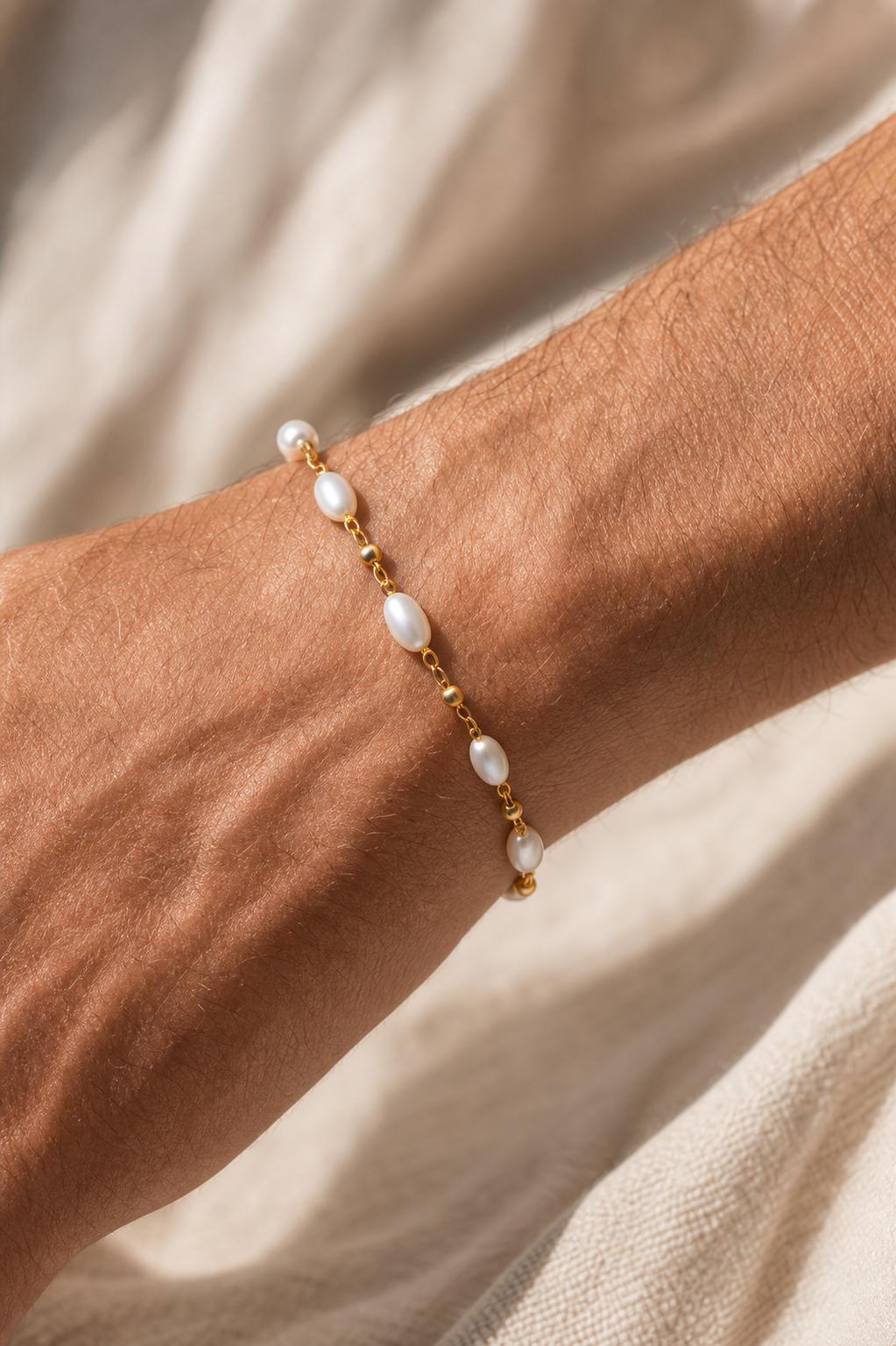 Freshwater Pearl Station Bracelet