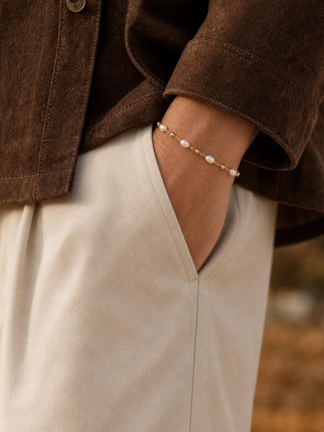 Freshwater Pearl Station Bracelet
