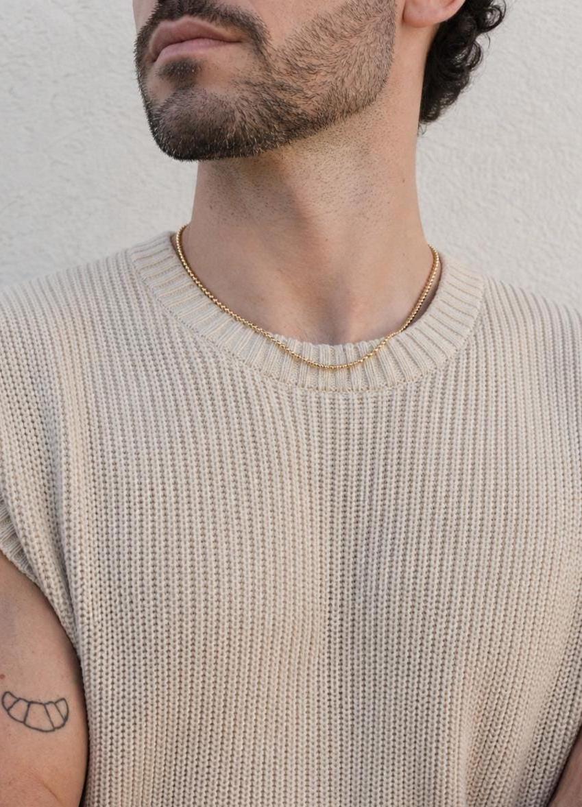 Gold Ball Bead Necklace