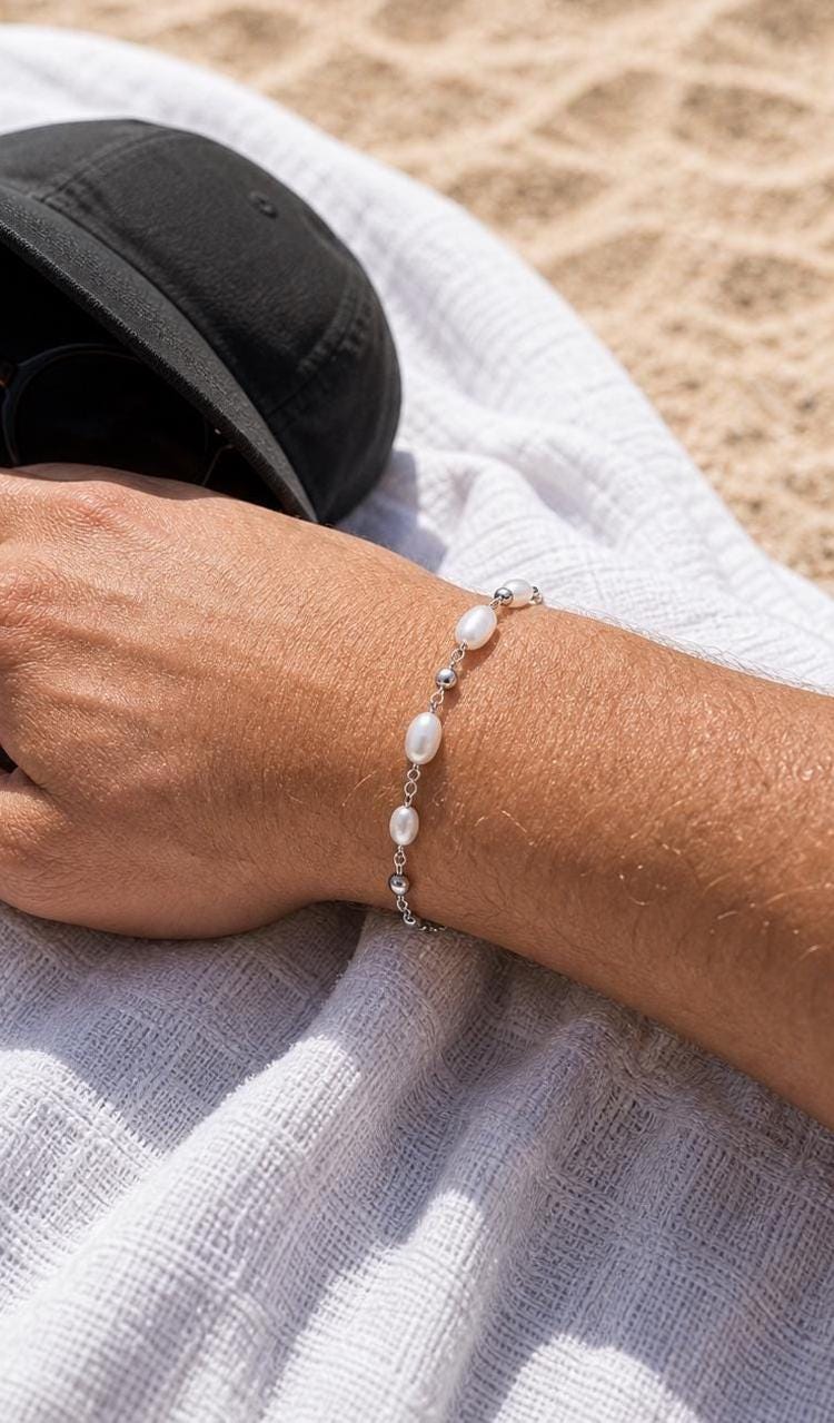 Freshwater Pearl Station Bracelet