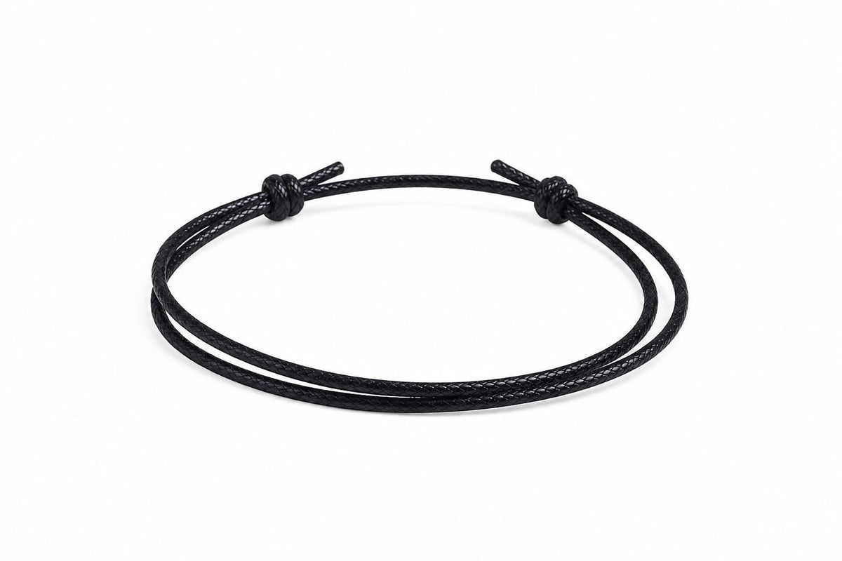 Braided Waxed Cord Bracelet