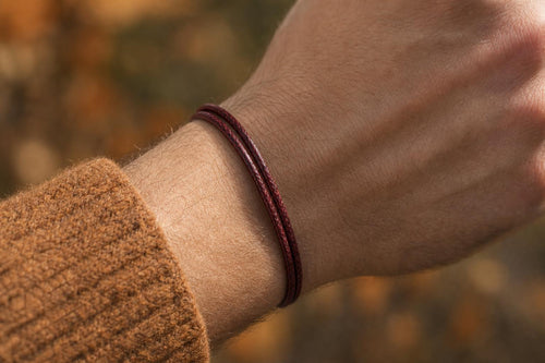 Braided Waxed Cord Bracelet