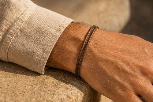 Braided Waxed Cord Bracelet