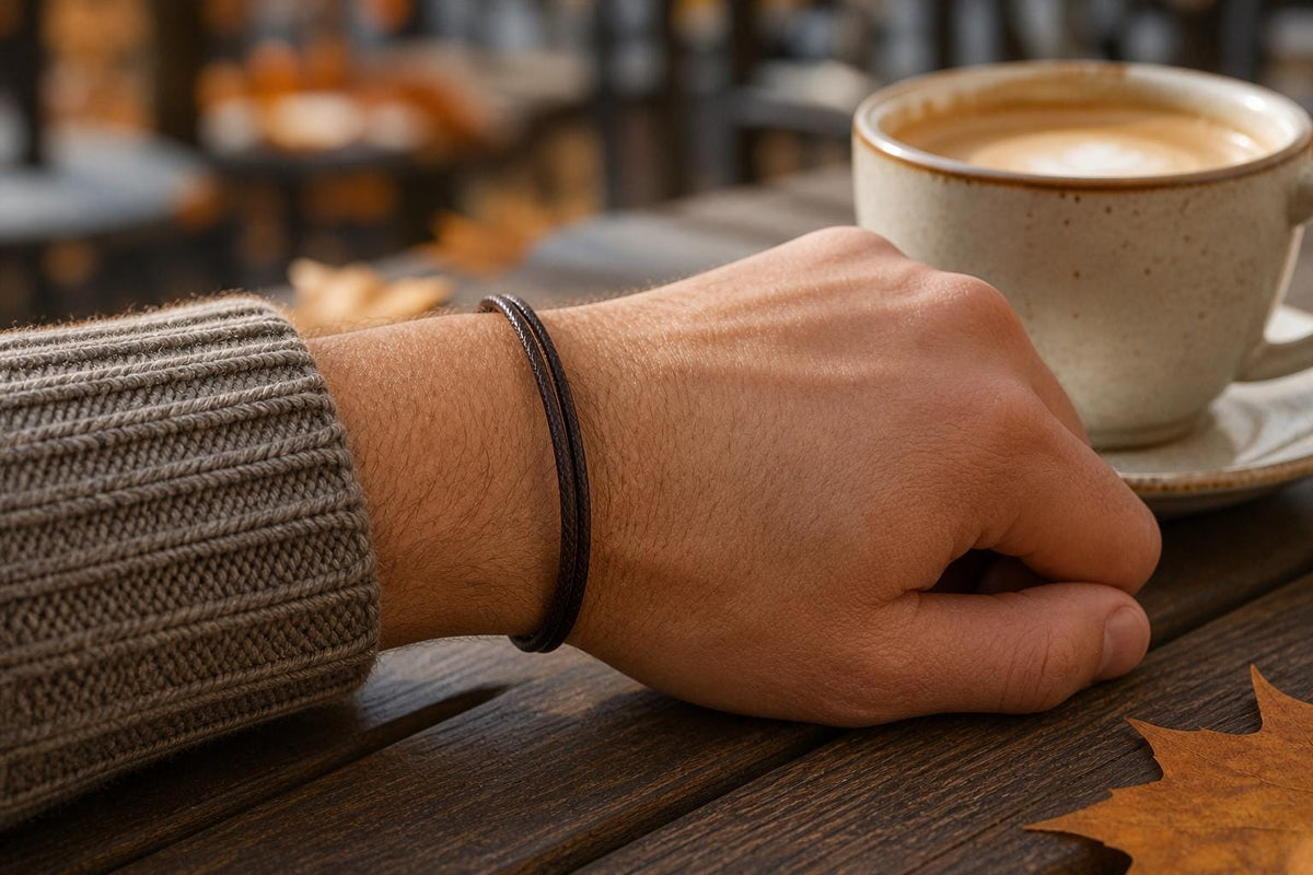 Braided Waxed Cord Bracelet