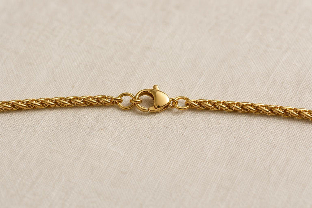 Gold Wheat Chain Necklace