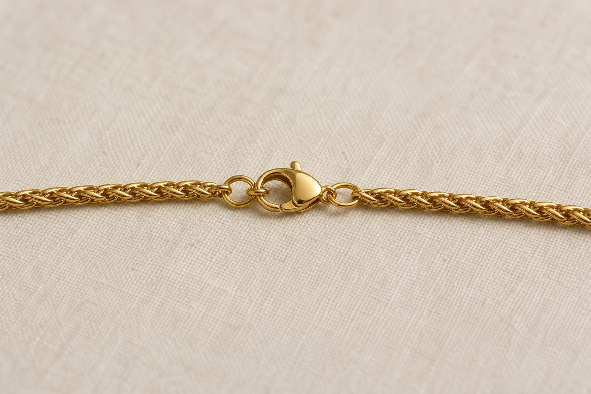 Gold Wheat Chain Necklace
