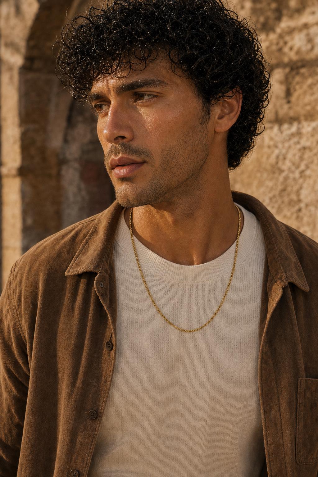 Gold Wheat Chain Necklace