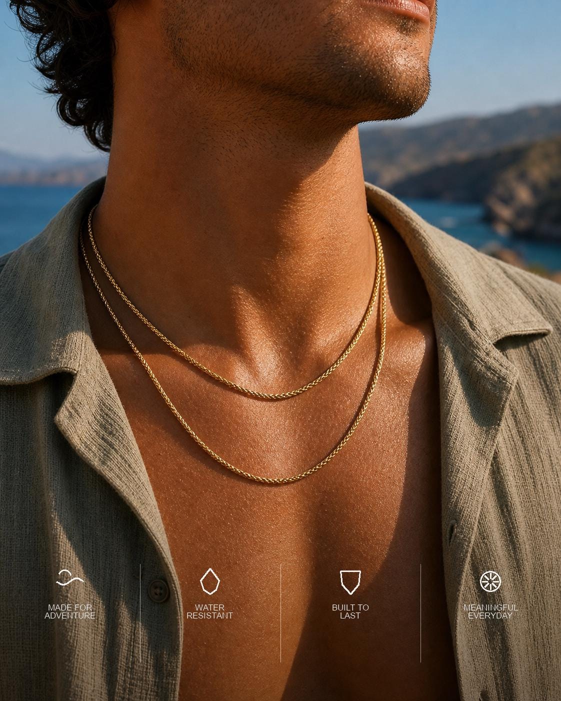 Gold Wheat Chain Necklace