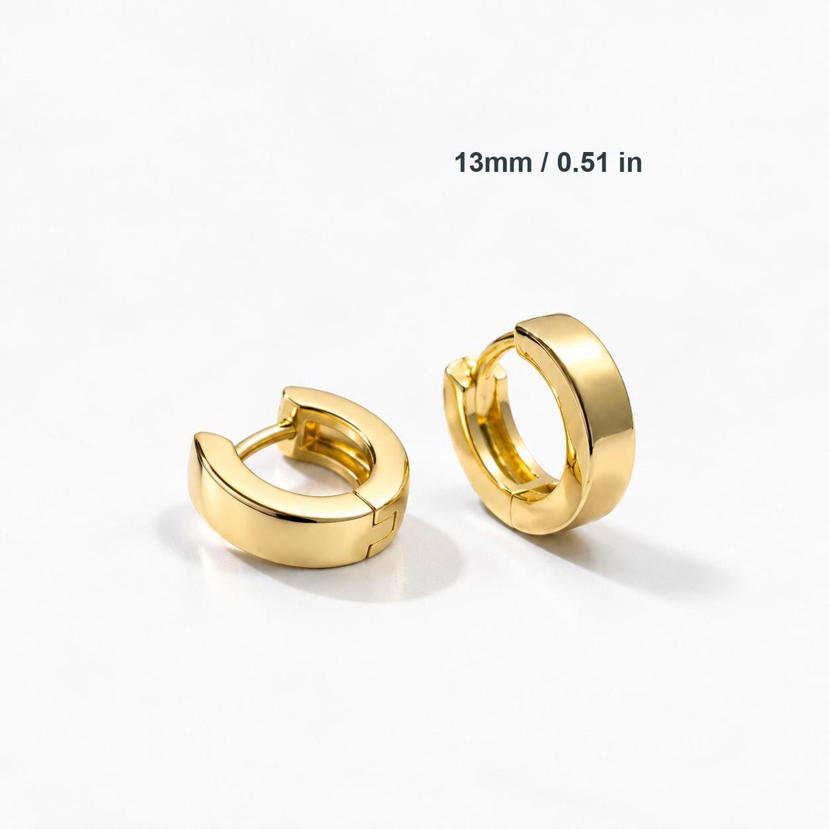 Thick Gold Huggie Hoop Earrings