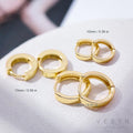 Thick Gold Huggie Hoop Earrings