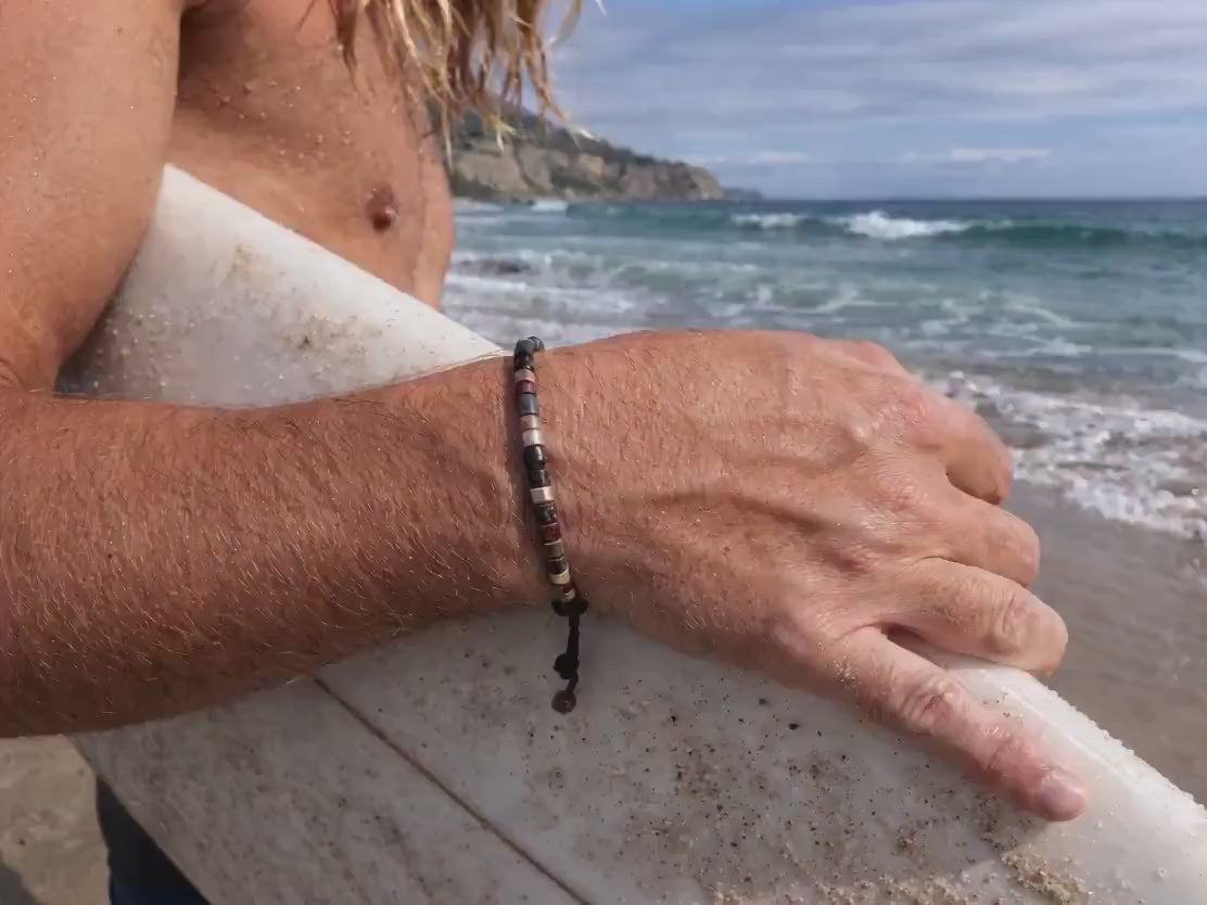 Jasper Disc Bead Macrame Bracelet video